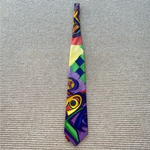 Gianni Versace Vintage ‘90s Fauvism Artistic Tie Expressionism Drawing Italy Tie